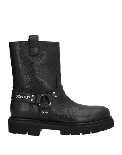 Dondup Woman Ankle Boots Black Size 9 Leather
