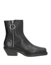 Dondup Camperos In Python Effect Leather In Black