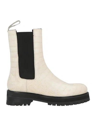 Dondup Woman Ankle Boots Ivory Size 7 Leather In White