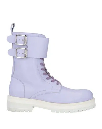 Dondup Woman Ankle Boots Lilac Size 9 Leather