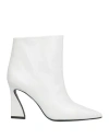 Dondup Woman Ankle Boots White Size 9 Soft Leather In White