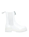 Dondup Woman Ankle Boots White Size 8 Soft Leather In White