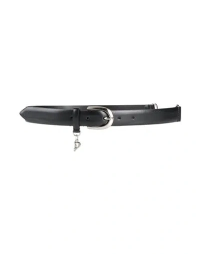 Dondup Woman Belt Black Size 28 Leather