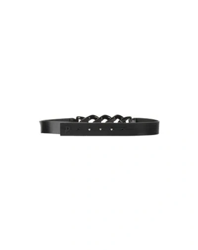 Dondup Woman Belt Black Size 28 Soft Leather