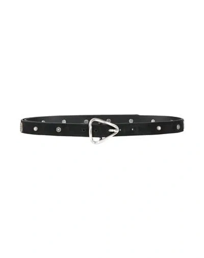 Dondup Woman Belt Black Size 32 Leather