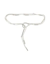 Dondup Woman Belt Light Grey Size Onesize Textile Fibers, Metal
