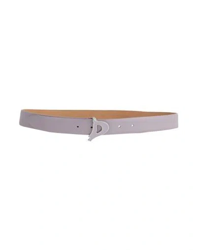 Dondup Woman Belt Lilac Size 26 Leather