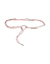 Dondup Woman Belt Pink Size Onesize Textile Fibers, Metal