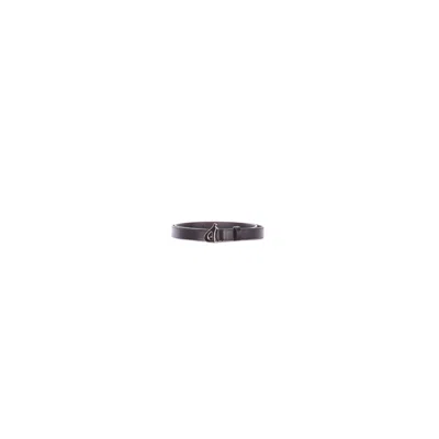 Dondup Woman Belt Wc220pl0675d 999 Belt Belt H.2cm In Black Leather