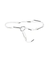Dondup Woman Belt White Size Onesize Textile Fibers, Metal In White
