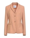 Dondup Woman Blazer Apricot Size 8 Virgin Wool, Elastane In Orange
