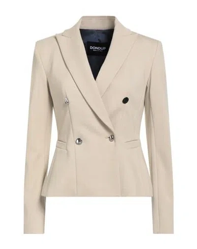 Dondup Woman Blazer Beige Size 10 Viscose, Polyamide, Elastane In Neutral