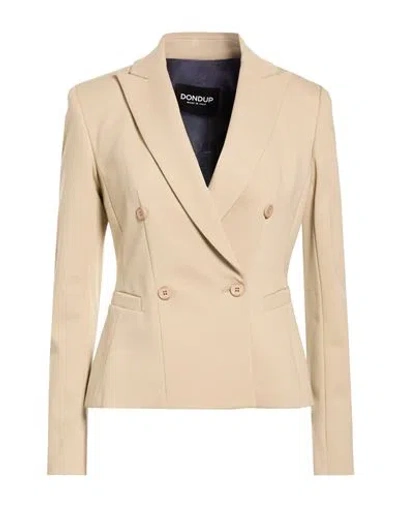 Dondup Woman Blazer Beige Size 4 Viscose, Polyamide, Elastane In Brown