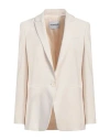 Dondup Woman Blazer Beige Size 4 Viscose, Polyester