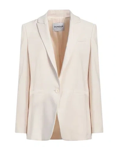 Dondup Woman Blazer Beige Size 4 Viscose, Polyester