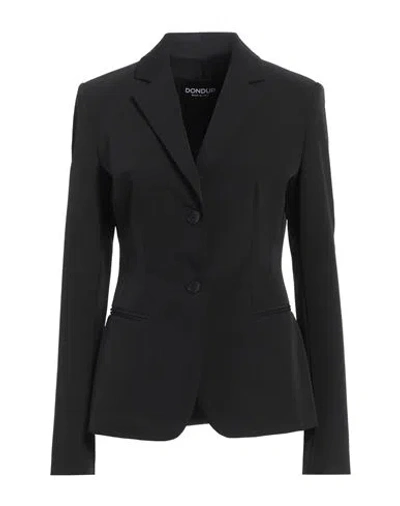 Dondup Woman Blazer Black Size 10 Polyester, Elastane