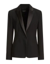 Dondup Woman Blazer Black Size 10 Polyester, Virgin Wool, Elastane