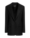 Dondup Woman Blazer Black Size 10 Virgin Wool, Elastane