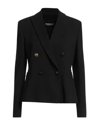 Dondup Woman Blazer Black Size 10 Viscose, Polyamide, Elastane