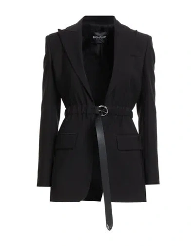 Dondup Woman Blazer Black Size 2 Viscose, Polyester