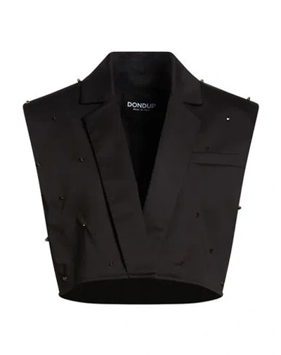 Dondup Woman Blazer Black Size 6 Cotton, Silk, Elastane