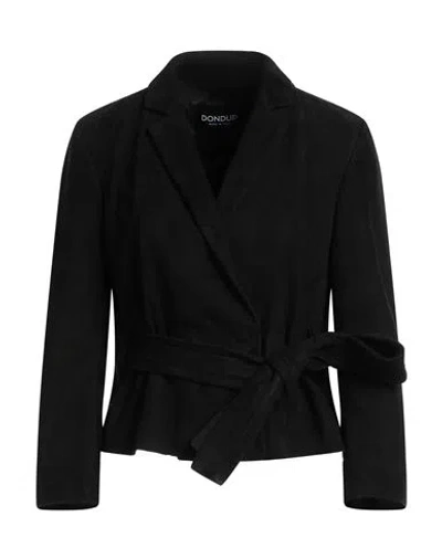 Dondup Woman Suit Jacket Black Size 6 Lambskin