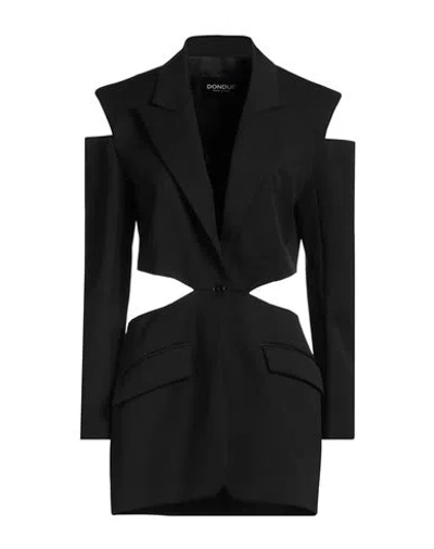Dondup Woman Blazer Black Size 8 Virgin Wool, Elastane
