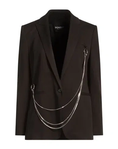 Dondup Woman Blazer Black Size 8 Cotton, Viscose, Elastane