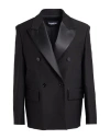 Dondup Woman Blazer Black Size 8 Polyamide, Cotton, Elastane