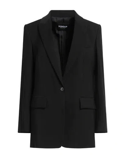 Dondup Woman Blazer Black Size 8 Viscose, Polyester