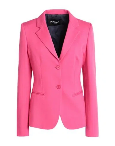 Dondup Woman Blazer Fuchsia Size 6 Viscose, Polyamide, Elastane In Pink