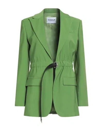 Dondup Woman Blazer Green Size 6 Viscose, Polyester