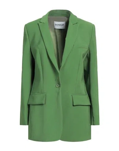 Dondup Woman Blazer Green Size 6 Viscose, Polyester