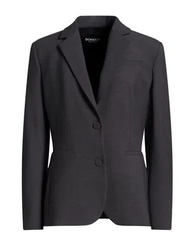 Dondup Woman Blazer Grey Size 10 Polyester, Virgin Wool, Elastane In Gray