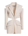 Dondup Woman Blazer Ivory Size 6 Virgin Wool, Elastane In White