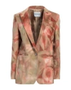 Dondup Woman Blazer Khaki Size 10 Cotton, Elastane In Beige