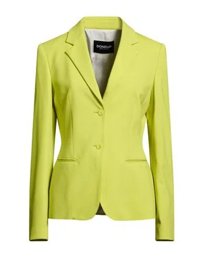 Dondup Woman Blazer Lime Green Size 8 Viscose, Polyamide, Elastane