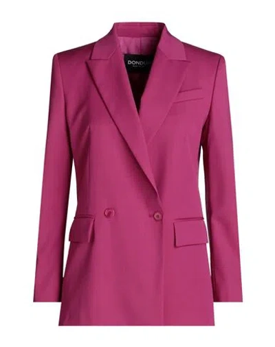 Dondup Woman Blazer Magenta Size 2 Virgin Wool, Elastane