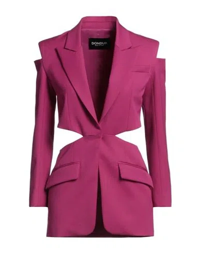 DONDUP DONDUP WOMAN BLAZER MAUVE SIZE 4 VIRGIN WOOL, ELASTANE