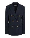 Dondup Woman Blazer Midnight Blue Size 6 Lyocell, Elastane