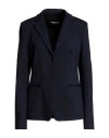 Dondup Woman Blazer Navy Blue Size 10 Viscose, Polyamide, Elastane