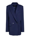 Dondup Woman Blazer Navy Size 10 Virgin Wool, Elastane