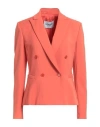Dondup Woman Blazer Orange Size 10 Polyamide, Cotton, Elastane In Orange