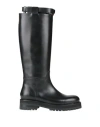 Dondup Woman Boot Black Size 6 Leather In Black