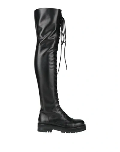 Dondup Woman Boot Black Size 7 Leather