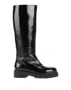 Dondup Woman Boot Black Size 11.5 Leather In Black