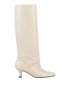 Dondup Woman Boot Ivory Size 7 Leather In White