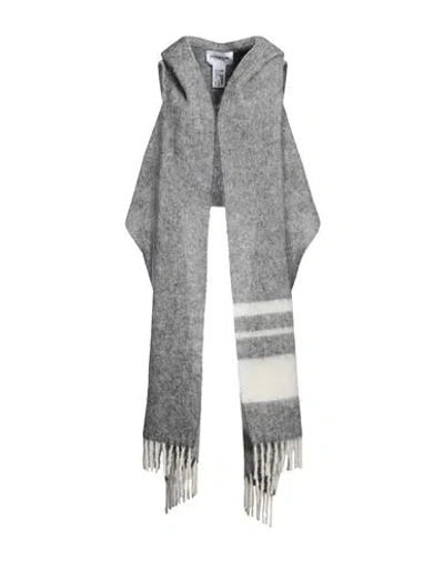 Dondup Woman Cape Grey Size Onesize Alpaca Wool, Mohair Wool, Wool, Polyamide In Gray