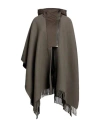 Dondup Woman Cape Military Green Size Onesize Wool, Cotton