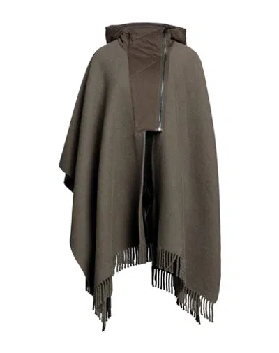 Dondup Woman Cape Military Green Size Onesize Wool, Cotton